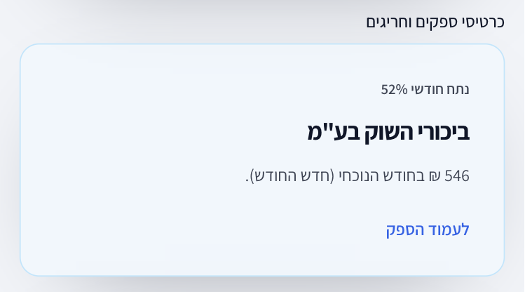 צילום מסך של ניתוח לפי ספק